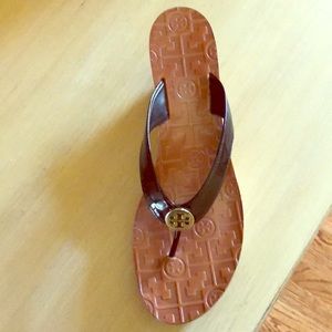 Black Tory Burch Wedge Sandal